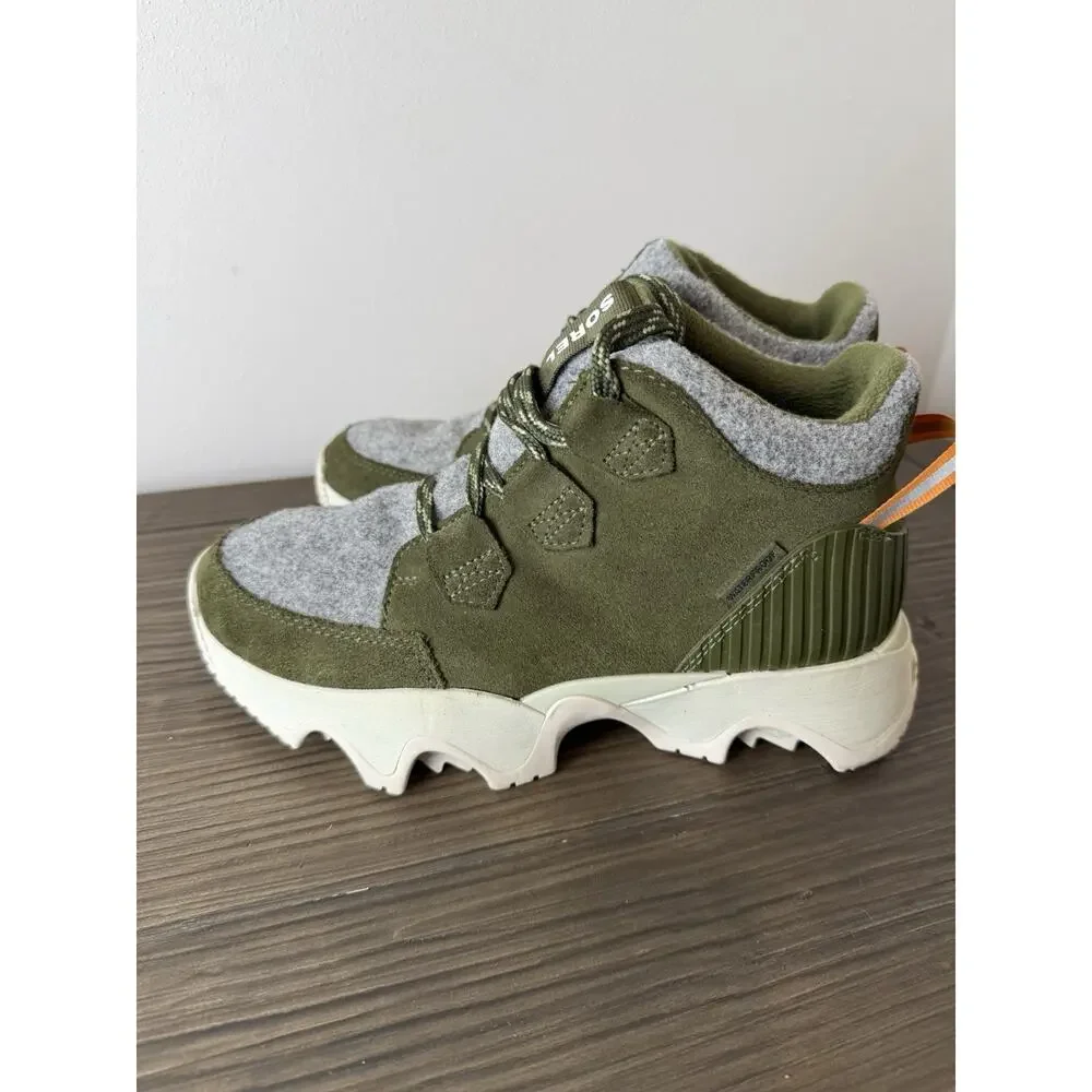 Sorel Olive Green and Grey Ankle Boots - Picture 3 of 9